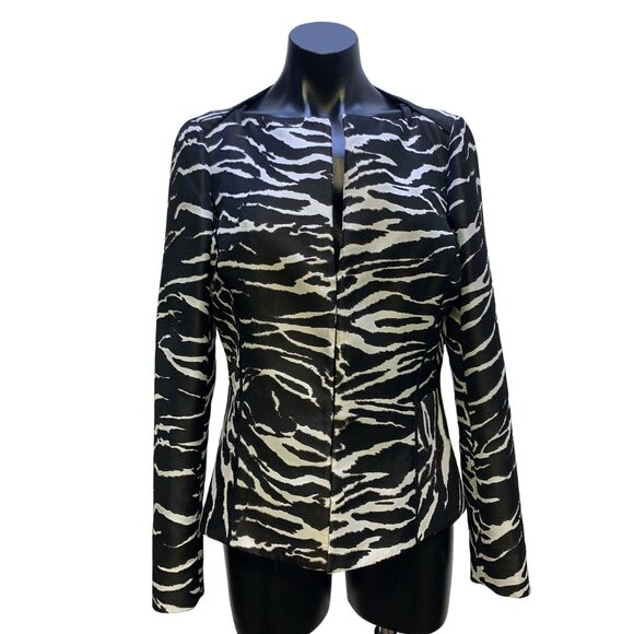 Lafayette 148 New York Jackets & Blazers - Lafayette 148 New York Black & White Zebra Print Blazer Jacket Size 8